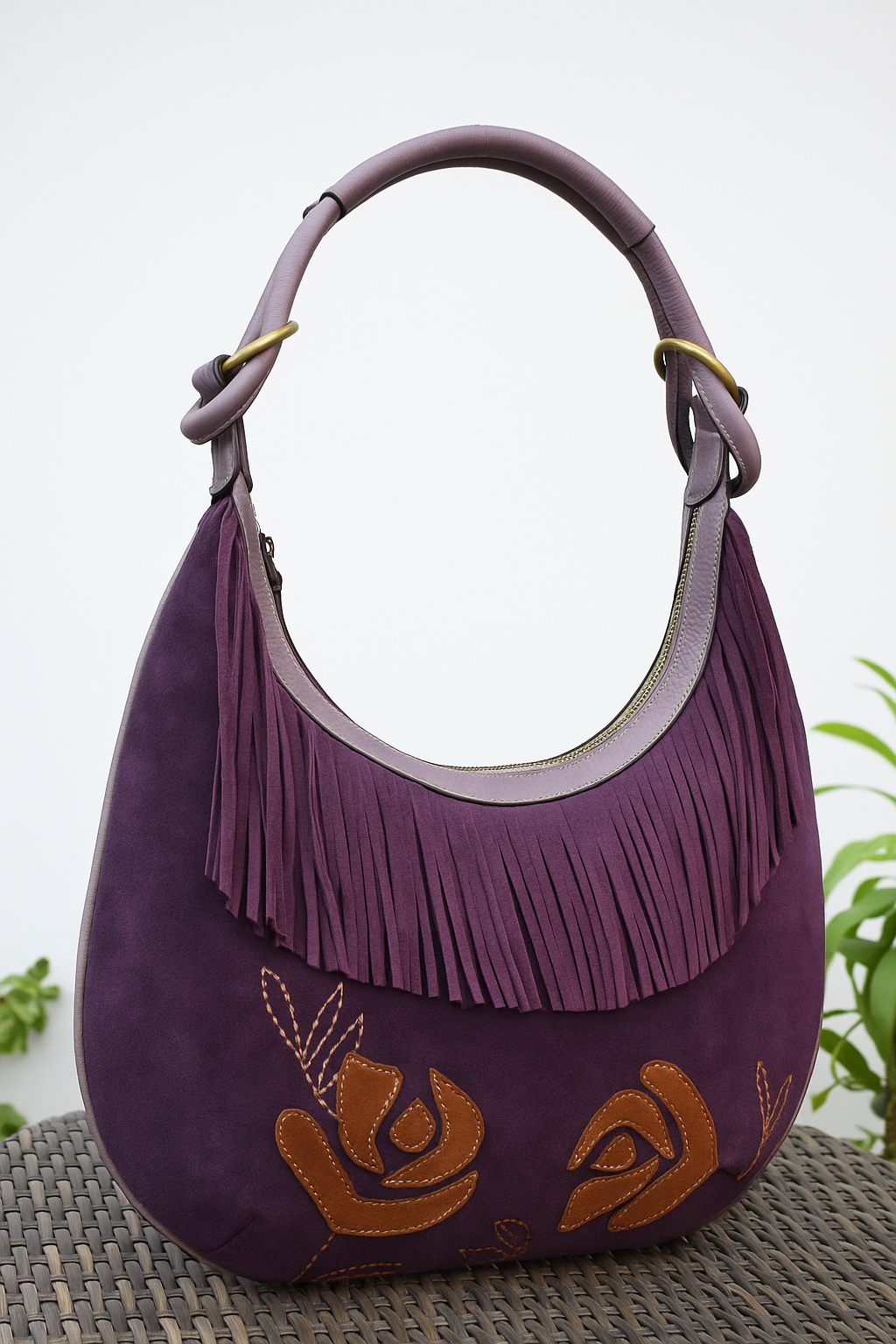 Desert Fringe Suede Shoulder Bag