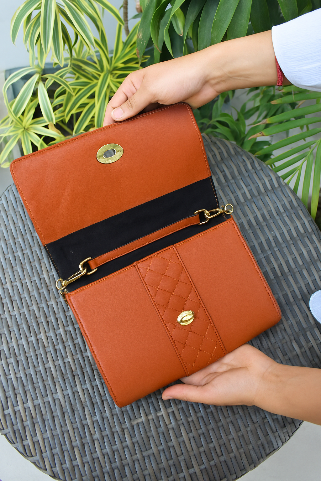 Petal Bow Leather Bag