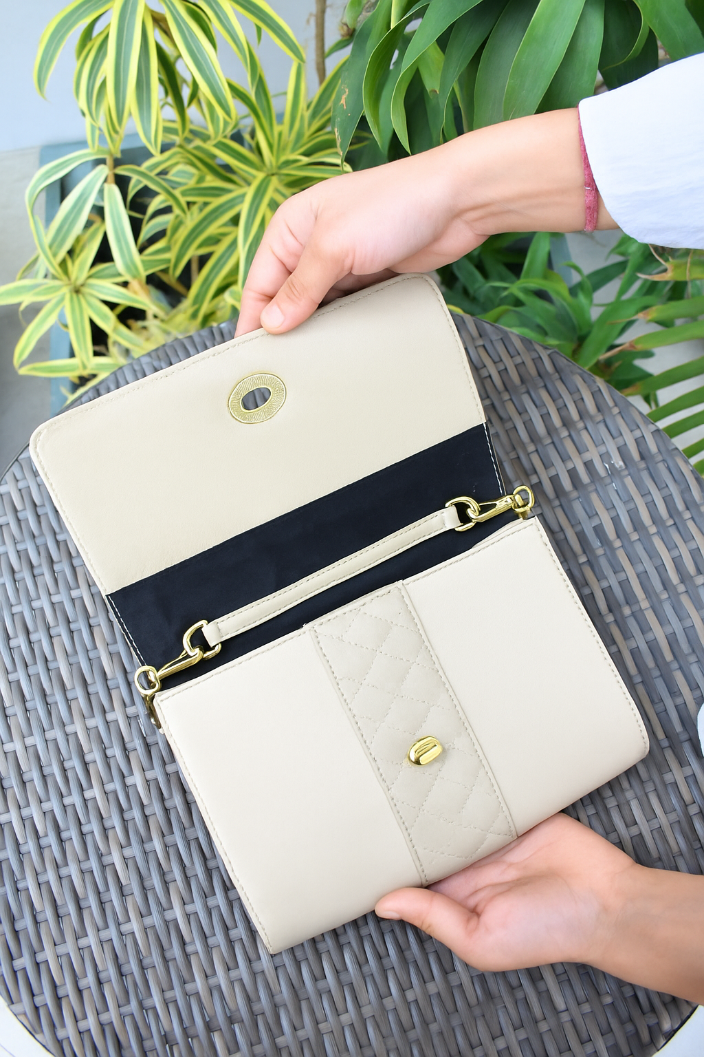 Petal Bow Leather Bag