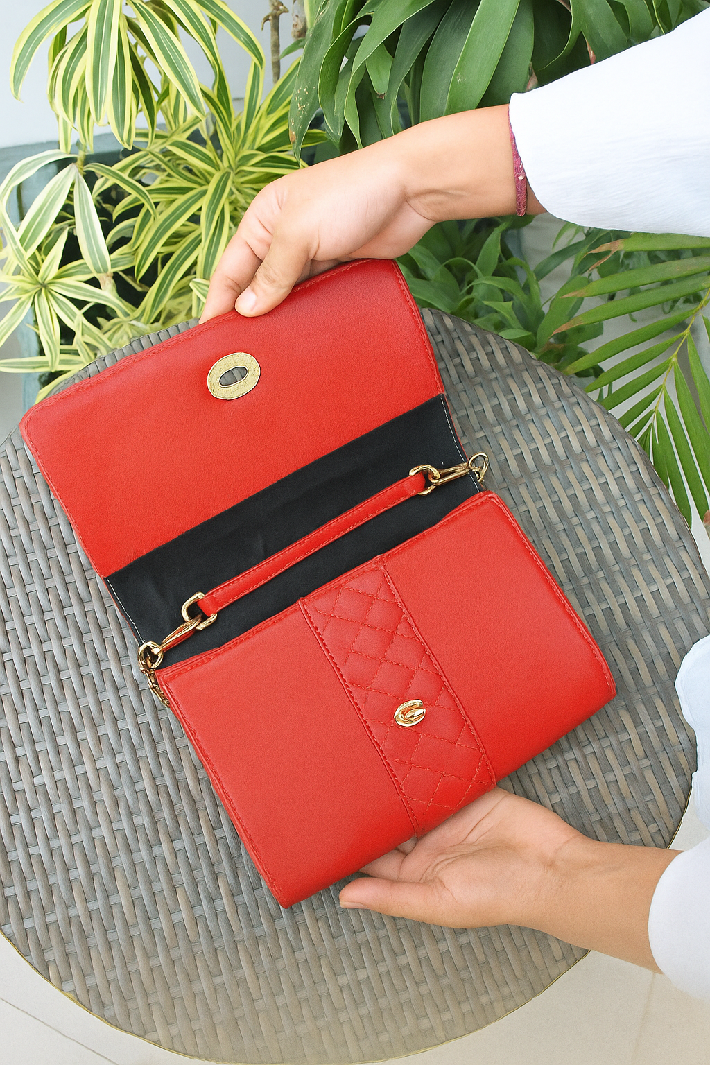 Petal Bow Leather Bag