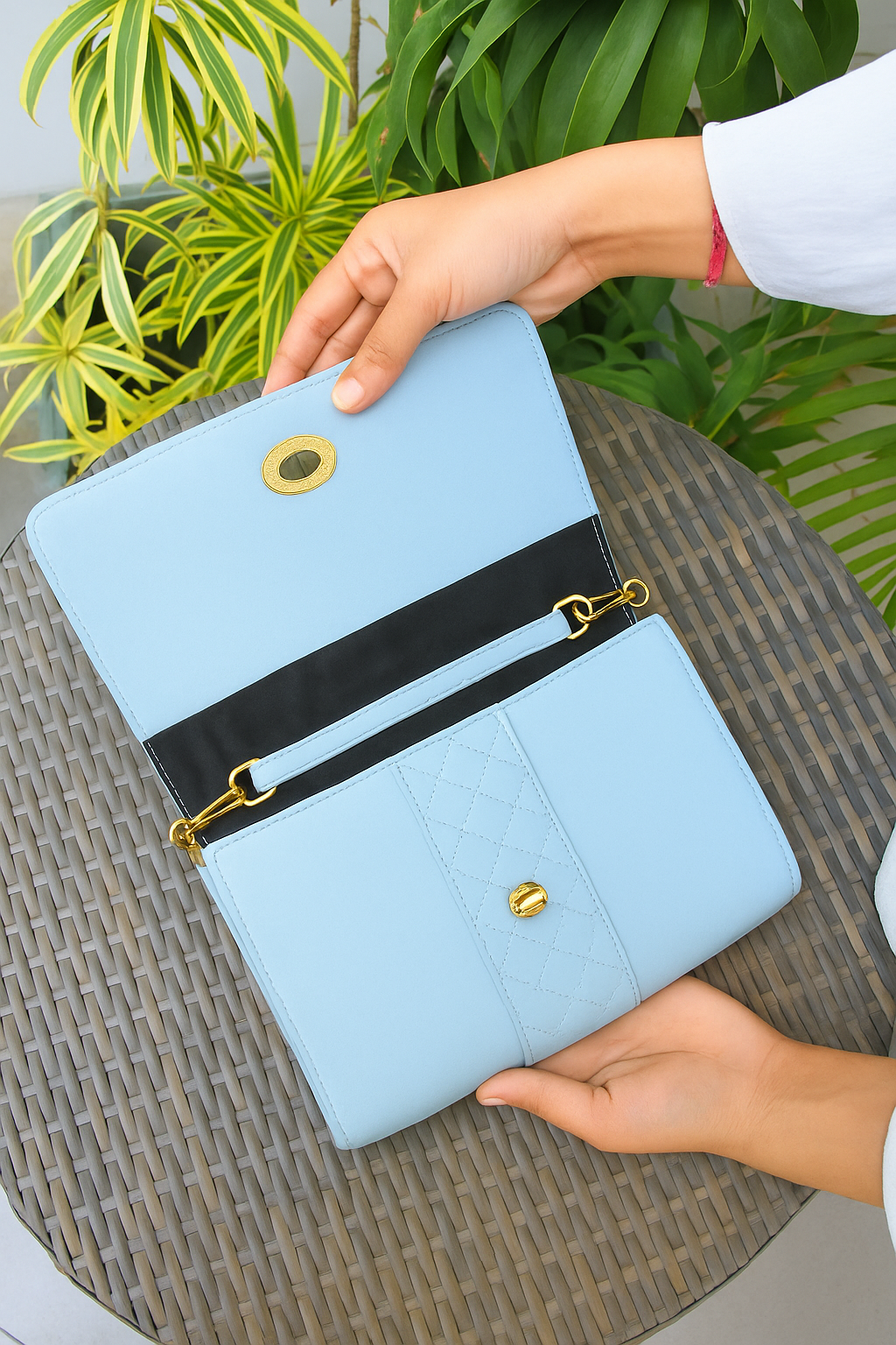 Petal Bow Leather Bag