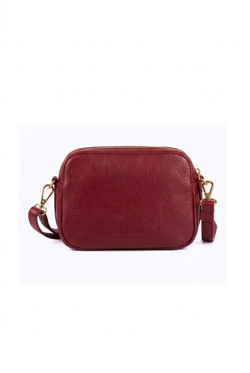 Mila Suede Crossbody Bag - Grained Leather