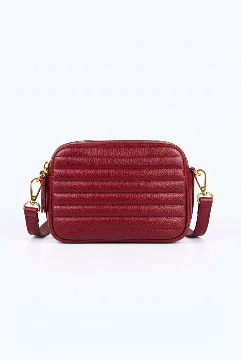 Mila Suede Crossbody Bag - Grained Leather
