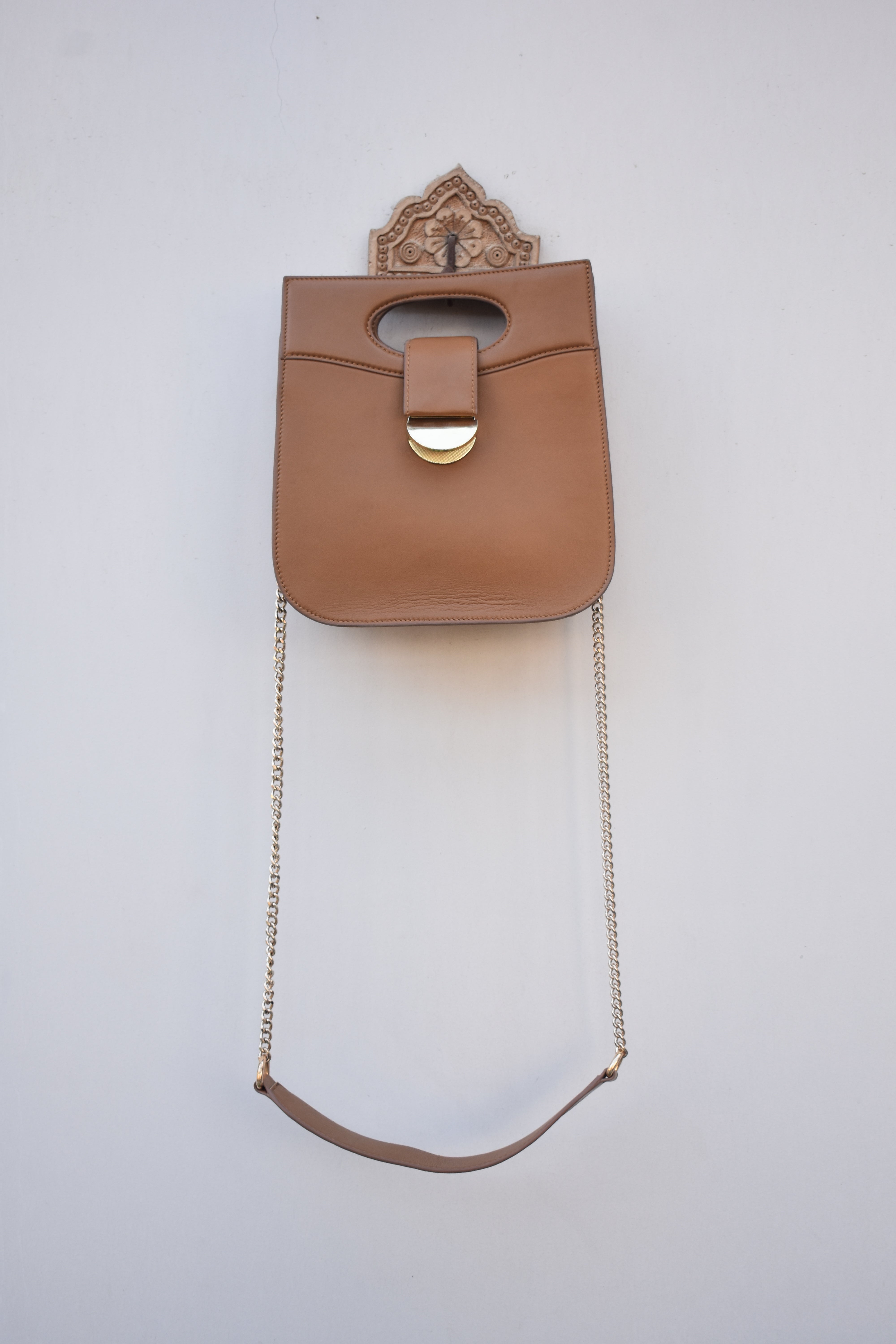 Regal Chain Leather Handbag