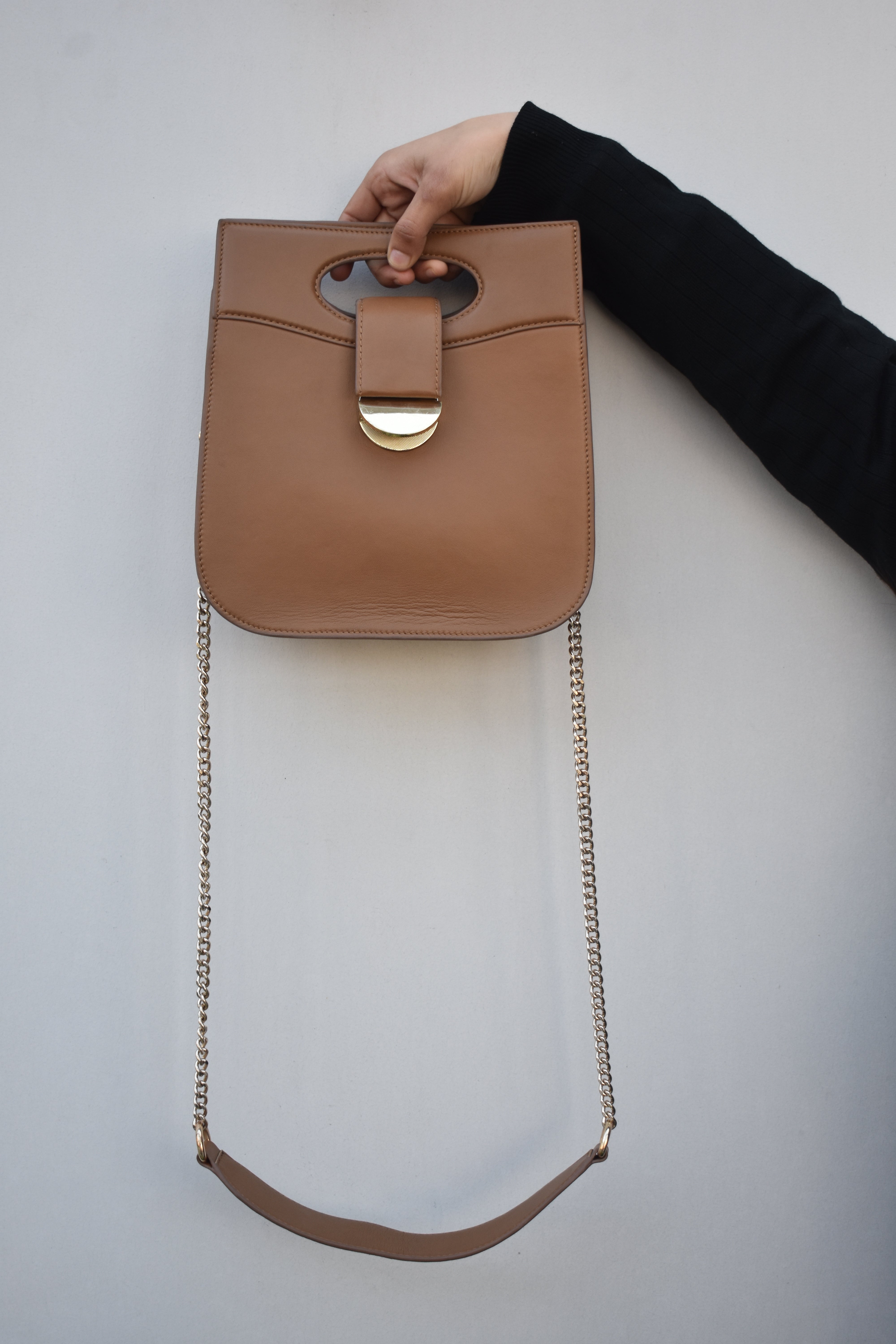 Regal Chain Leather Handbag