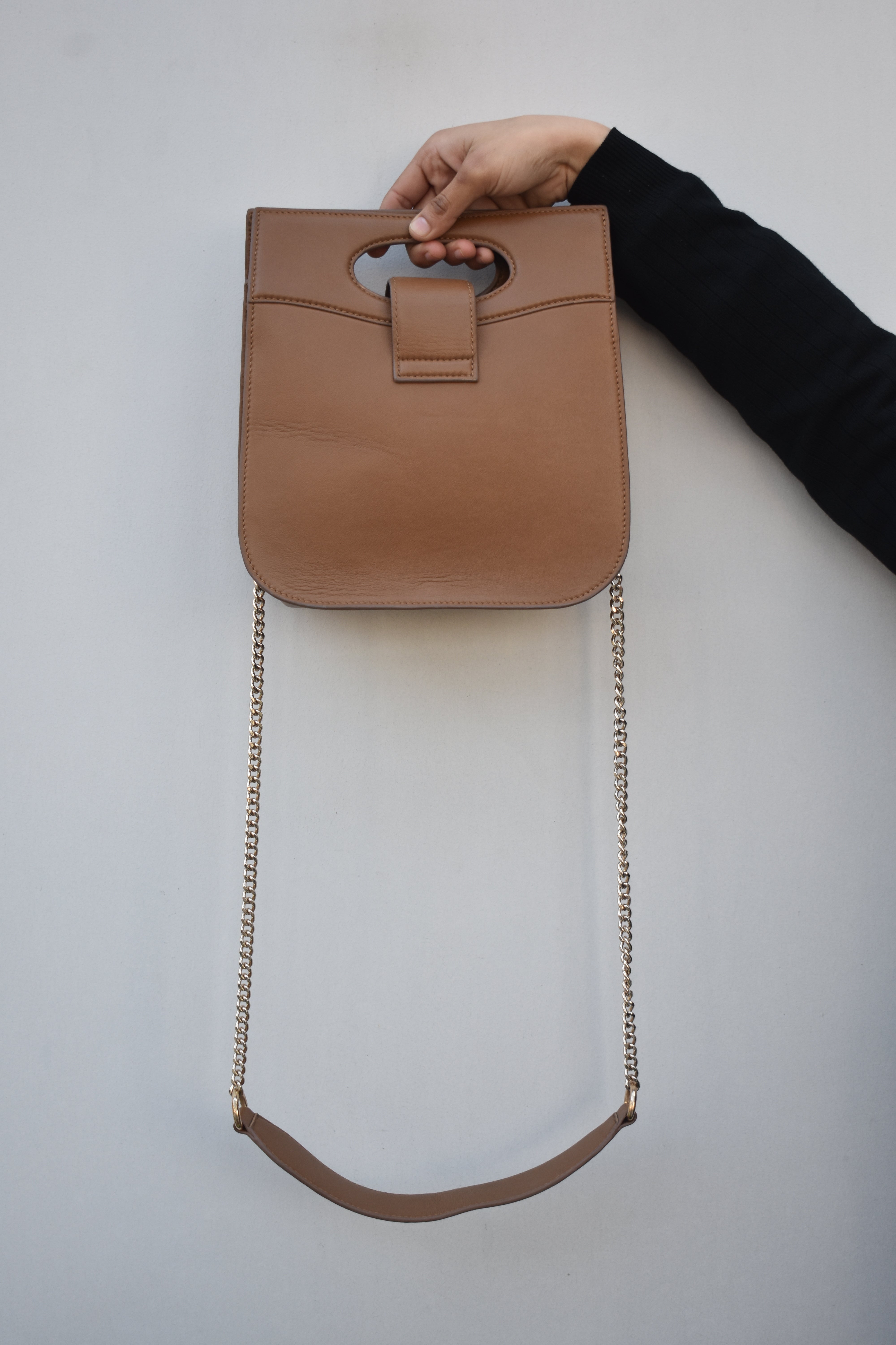 Regal Chain Leather Handbag