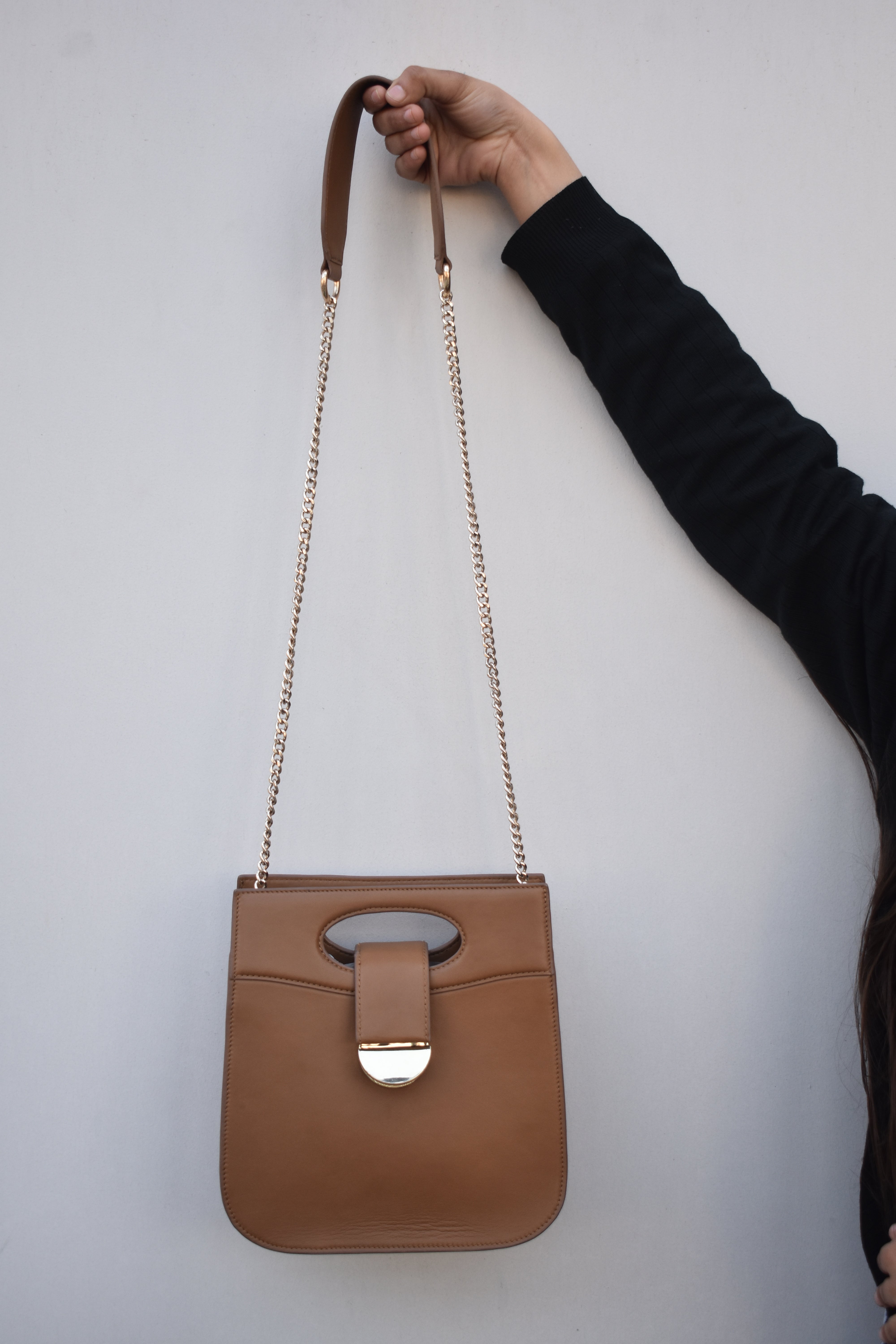 Regal Chain Leather Handbag