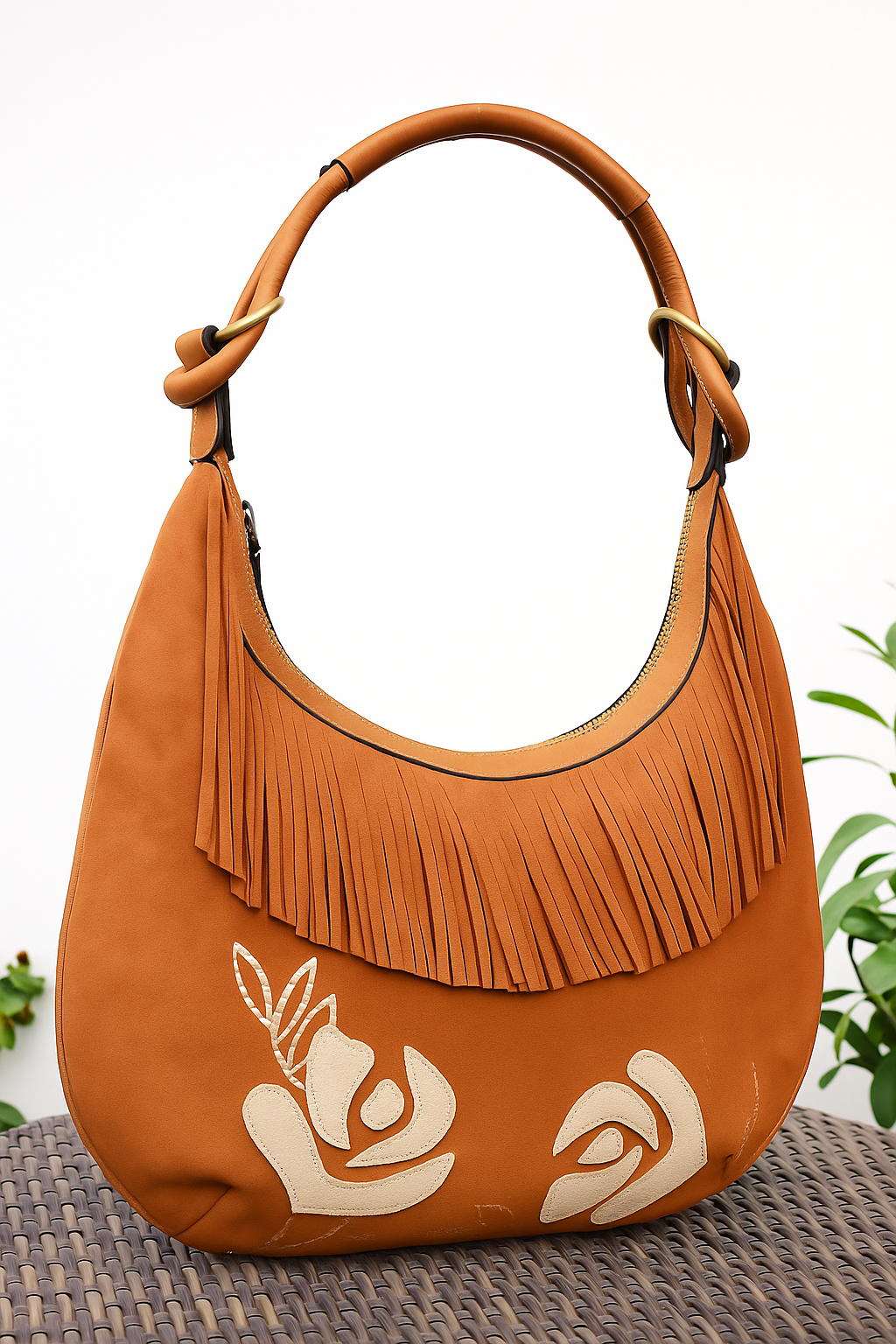 Desert Fringe Suede Shoulder Bag