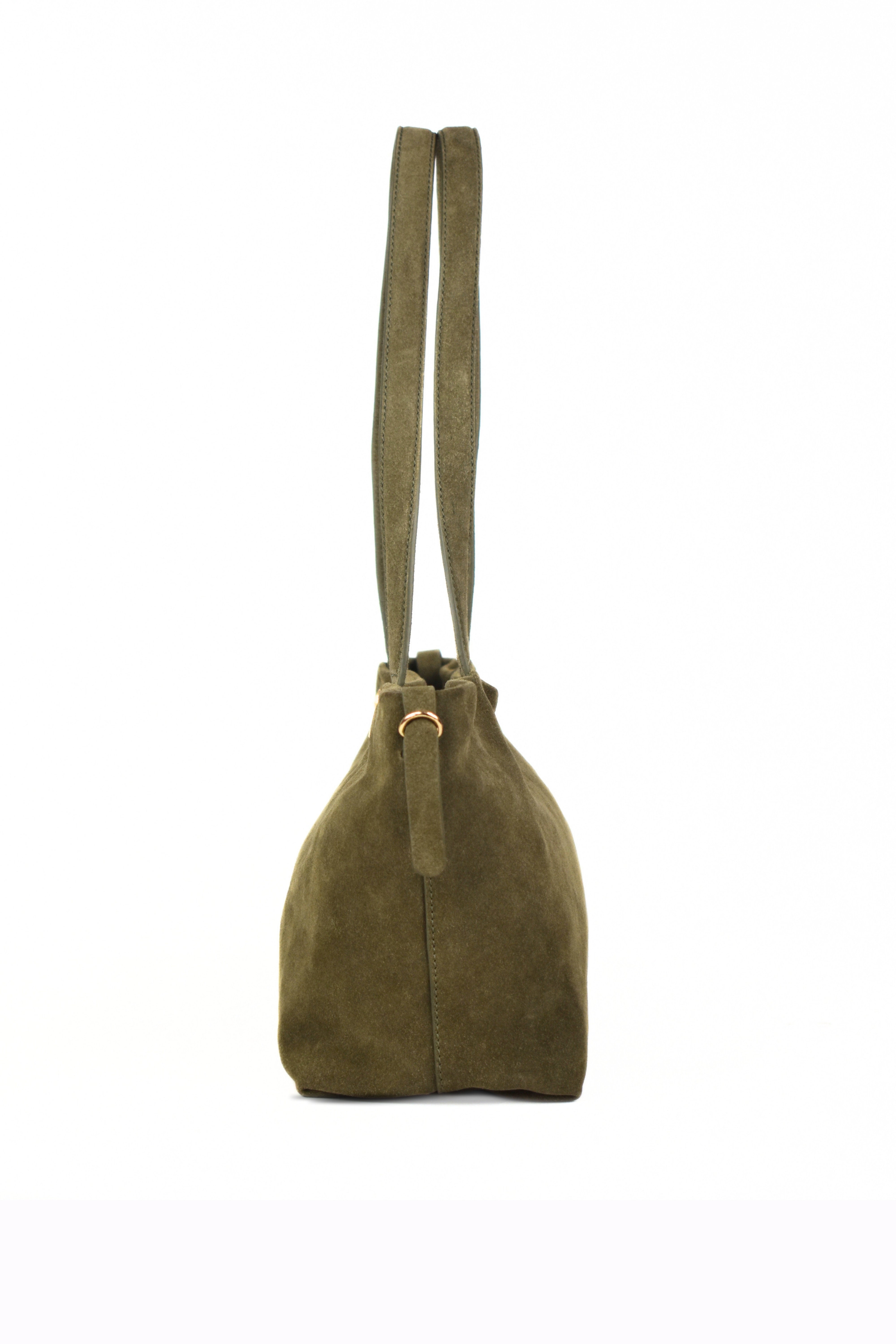 Moss Suede Tote Bag