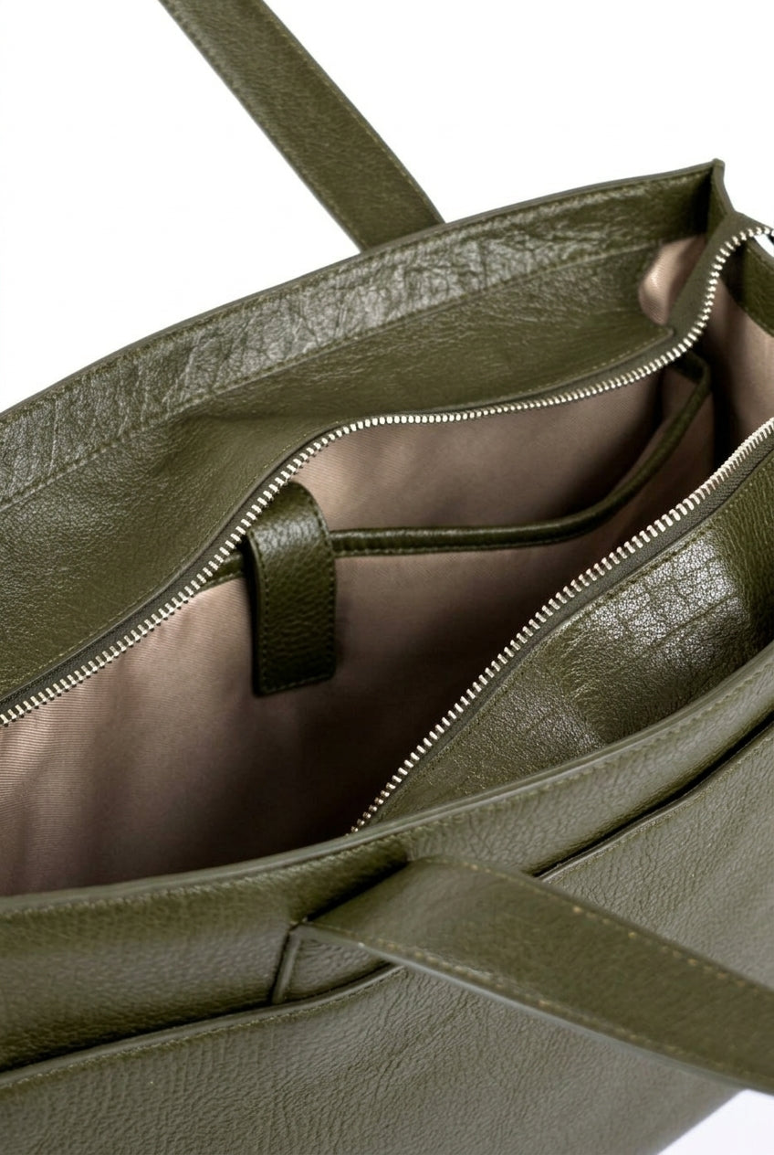 Alba Leather Tote - Pebbled Leather