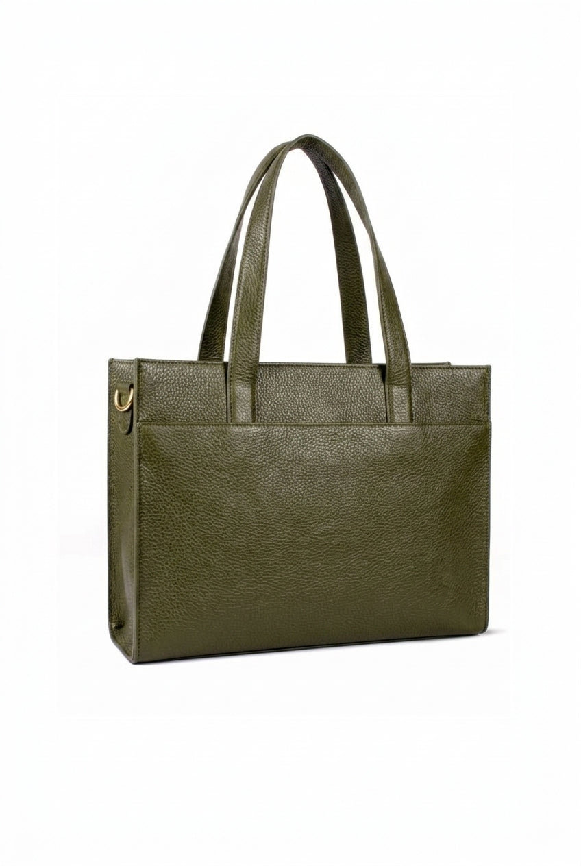 Alba Leather Tote - Pebbled Leather