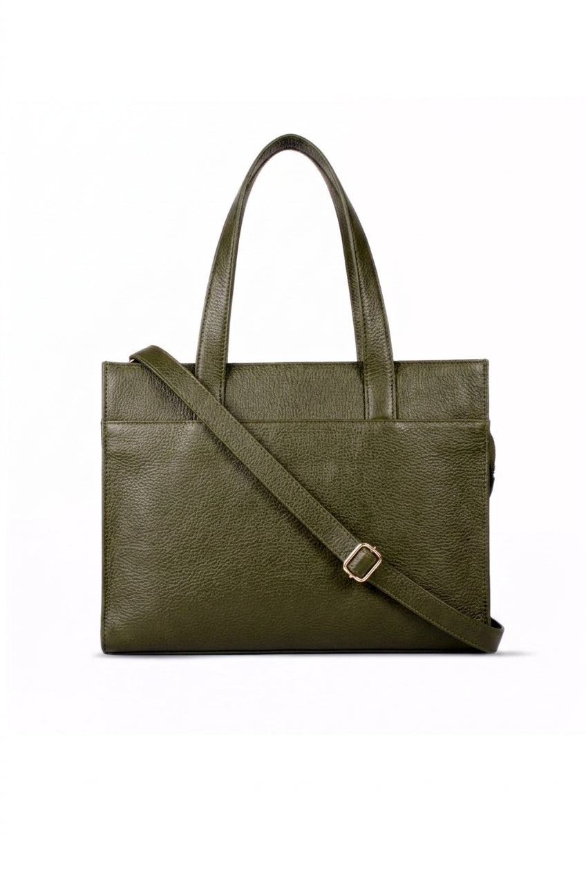Alba Leather Tote - Pebbled Leather